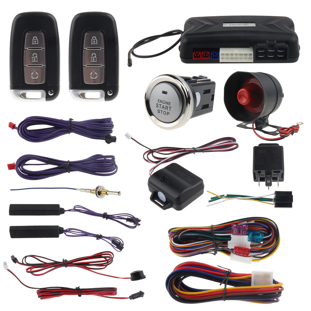 PKE Car Alarm System with Remote Starter - EasyGuard