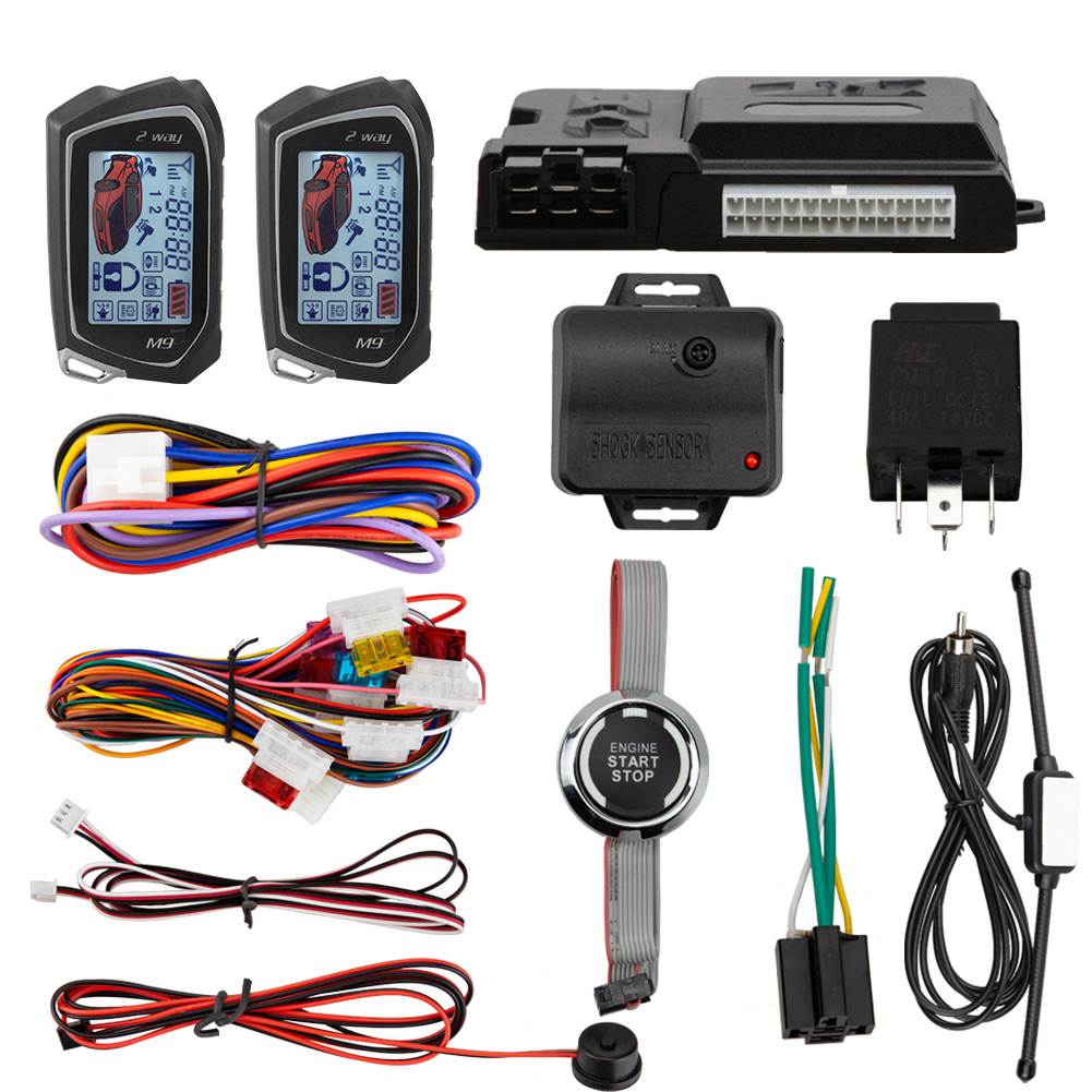 EASYGUARD EM209 Système d'alarme Moto 2 Voies avec démarreur à Distance et  démarreur de Moteur à Micro-Ondes LCD Couleur Capteur de Choc Inclus  Version Universelle DC 12V : : Auto et Moto